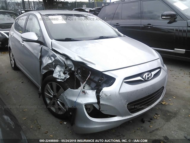 KMHCU5AE1DU104645 - 2013 HYUNDAI ACCENT GLS/SE SILVER photo 1