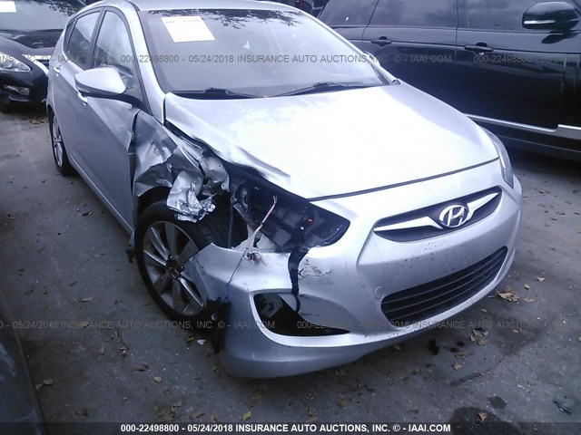 KMHCU5AE1DU104645 - 2013 HYUNDAI ACCENT GLS/SE SILVER photo 6