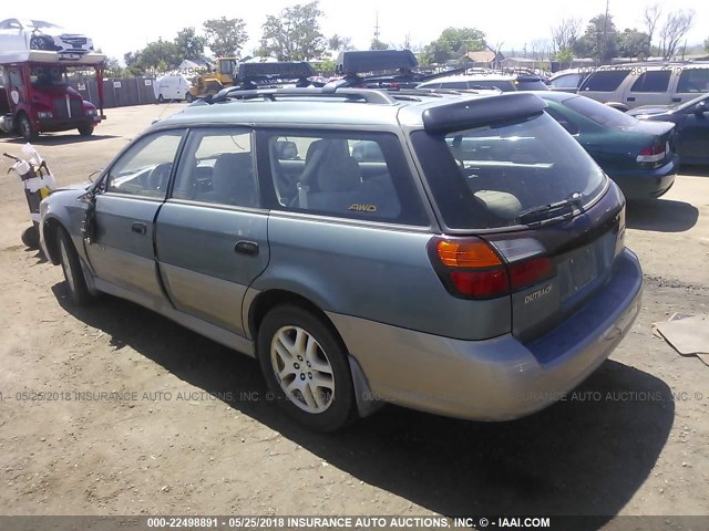 4S3BH675817607729 - 2001 SUBARU LEGACY OUTBACK AWP 绿色 照片 3