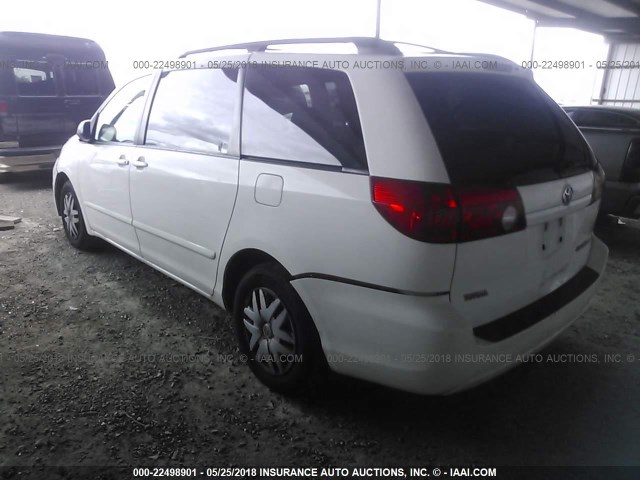 5TDZK23C18S221165 - 2008 TOYOTA SIENNA CE/LE WHITE photo 3