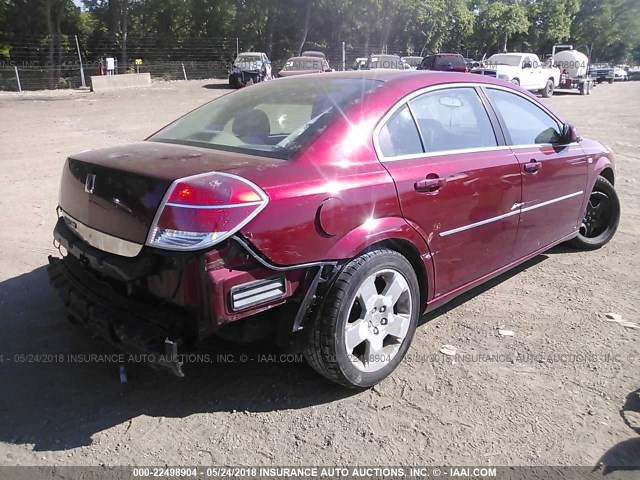 1G8ZS57B38F280022 - 2008 SATURN AURA XE RED photo 4