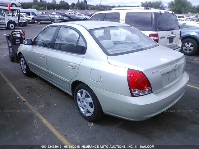 KMHDN46D14U712239 - 2004 HYUNDAI ELANTRA GLS/GT GREEN photo 3