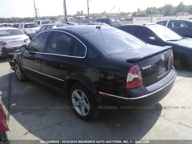 WVWRH63B54P152756 - 2004 VOLKSWAGEN PASSAT GLX BLACK photo 3