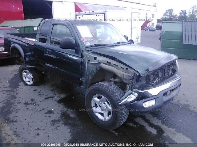 5TEWM72NX4Z334560 - 2004 TOYOTA TACOMA XTRACAB GREEN photo 1