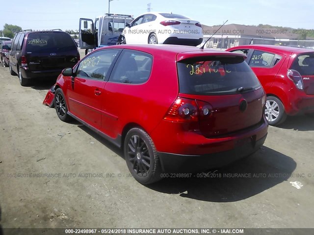 WVWEV71K37W039284 - 2007 VOLKSWAGEN NEW GTI RED photo 3