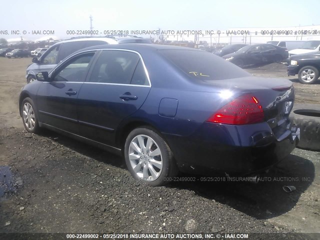 1HGCM66447A073781 - 2007 HONDA ACCORD SE BLUE photo 3