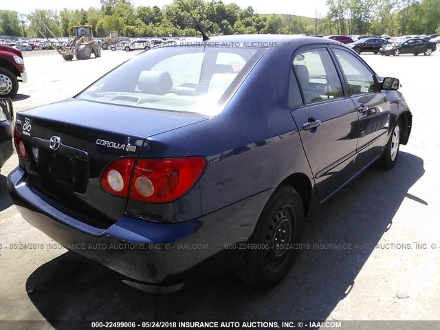 JTDBR32E560093213 - 2006 TOYOTA COROLLA CE/LE BLUE photo 4