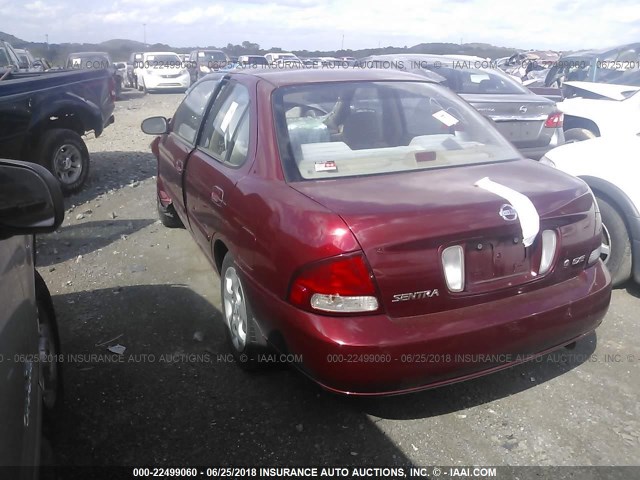 3N1CB51DX3L818500 - 2003 NISSAN SENTRA XE/GXE RED photo 3