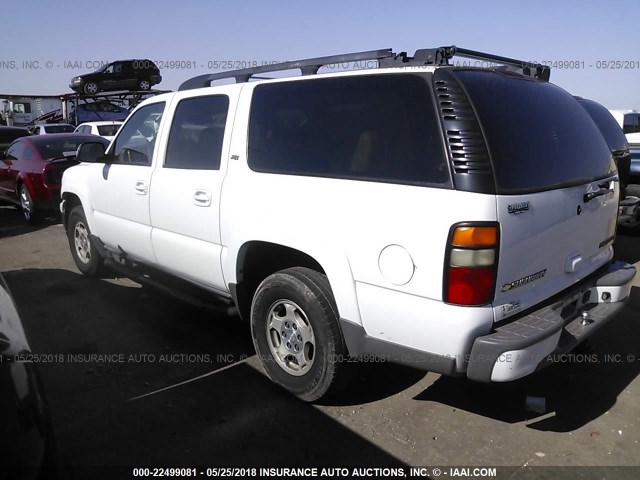 3GNFK16Z65G249302 - 2005 CHEVROLET SUBURBAN K1500 WHITE photo 3