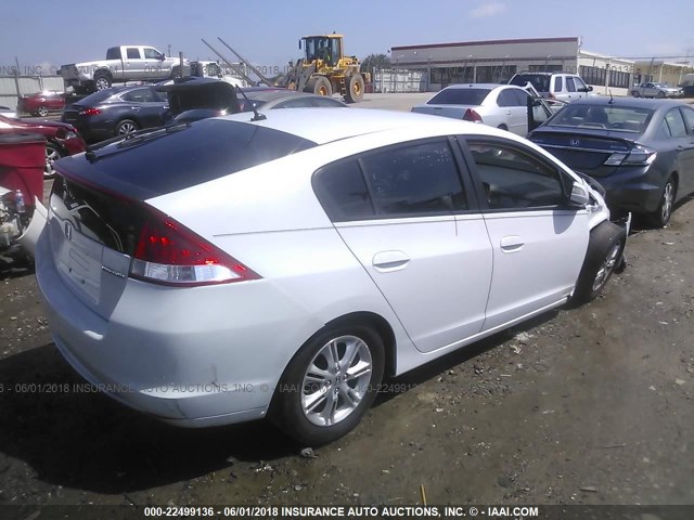 JHMZE2H73AS024898 - 2010 HONDA INSIGHT EX WHITE photo 4