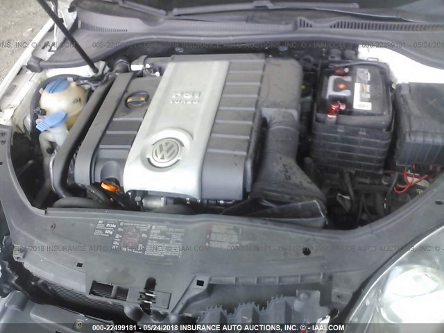 WVWGV71K07W076396 - 2007 VOLKSWAGEN NEW GTI WHITE photo 10