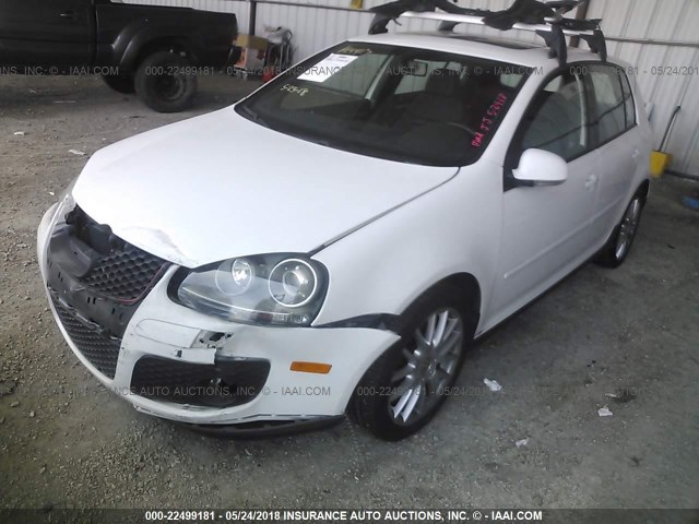 WVWGV71K07W076396 - 2007 VOLKSWAGEN NEW GTI WHITE photo 2