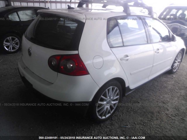 WVWGV71K07W076396 - 2007 VOLKSWAGEN NEW GTI WHITE photo 4