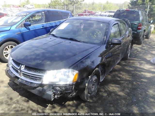 1B3BD1FBXBN573376 - 2011 DODGE AVENGER MAINSTREET BLACK photo 2