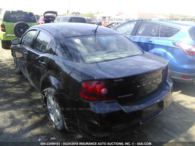 1B3BD1FBXBN573376 - 2011 DODGE AVENGER MAINSTREET BLACK photo 3