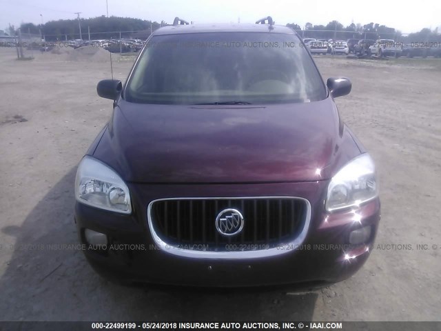 5GADV33107D171490 - 2007 BUICK TERRAZA CXL BURGUNDY photo 6