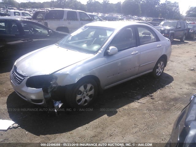 KNAFE221495656230 - 2009 KIA SPECTRA EX/LX/SX SILVER photo 2