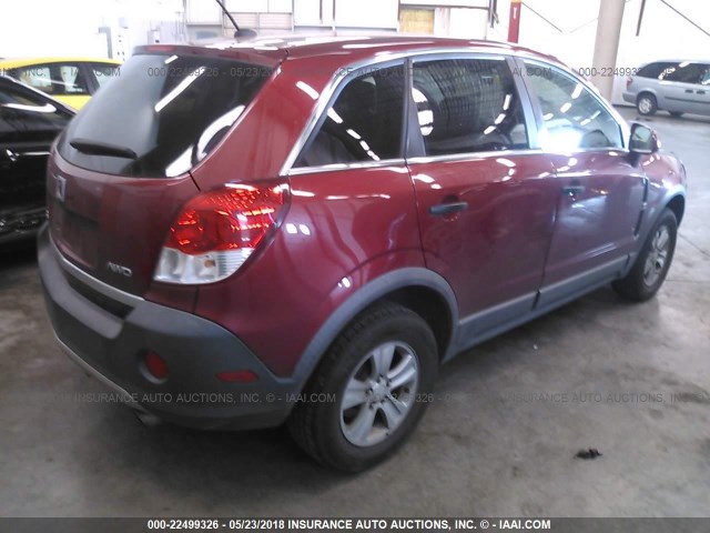3GSDL43N19S572101 - 2009 SATURN VUE XE RED photo 4