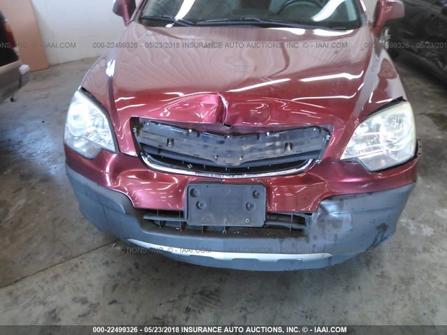 3GSDL43N19S572101 - 2009 SATURN VUE XE RED photo 6