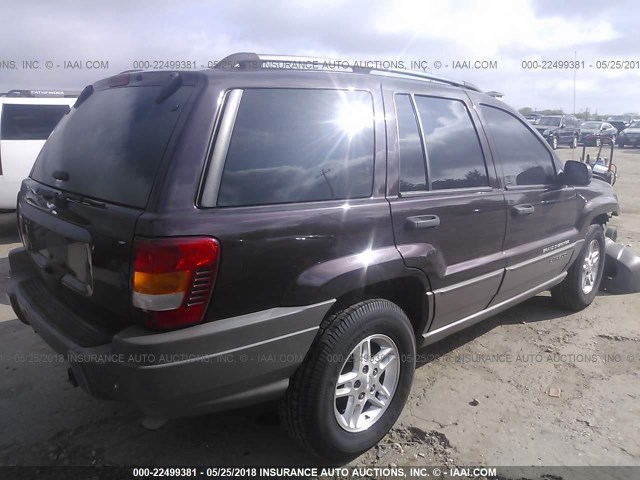 1J4GX48S64C304052 - 2004 JEEP GRAND CHEROKEE LAREDO/COLUMBIA/FREEDOM 紫色 照片 4