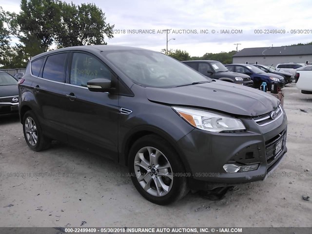 1FMCU9HX8DUB40959 - 2013 FORD ESCAPE SEL GRAY photo 1