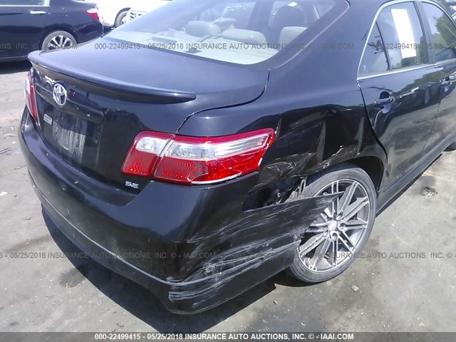 4T1BK46K27U037388 - 2007 TOYOTA CAMRY NEW GENERAT LE/XLE/SE BLACK photo 6