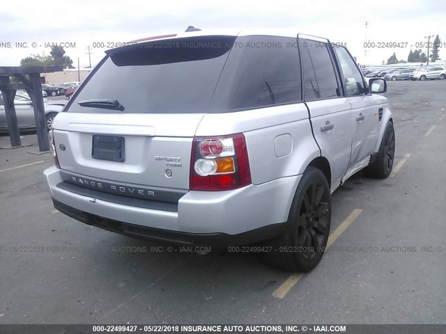 SALSF25486A920100 - 2006 LAND ROVER RANGE ROVER SPORT HSE SILVER photo 4