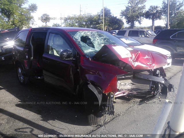 2C4RDGBG6ER259068 - 2014 DODGE GRAND CARAVAN SE MAROON photo 1