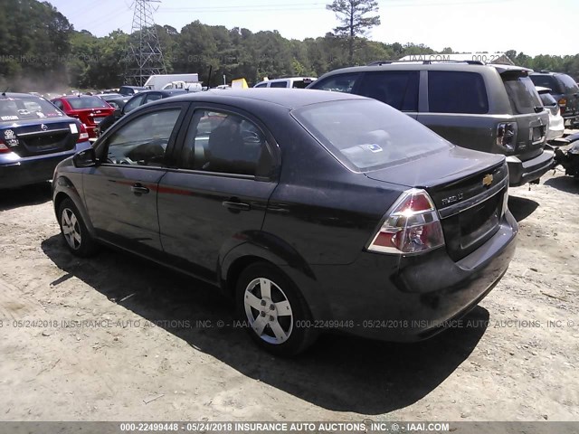 KL1TD5DE4BB163060 - 2011 CHEVROLET AVEO LS/LT BLACK photo 3