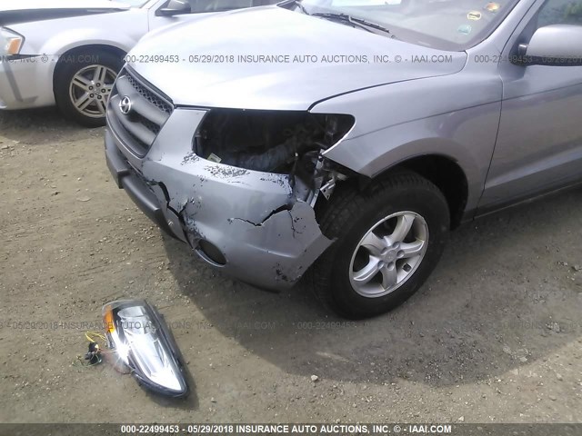 5NMSG13D28H216467 - 2008 HYUNDAI SANTA FE GLS GRAY photo 6