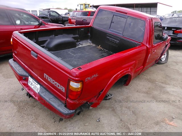 4F4YR12U04TM03521 - 2004 MAZDA B3000 RED photo 4