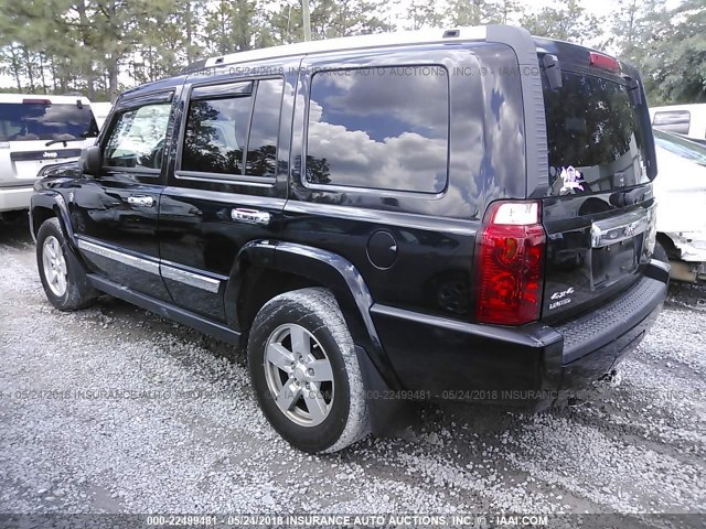 1J8HG58P47C608120 - 2007 JEEP COMMANDER LIMITED BLACK photo 3