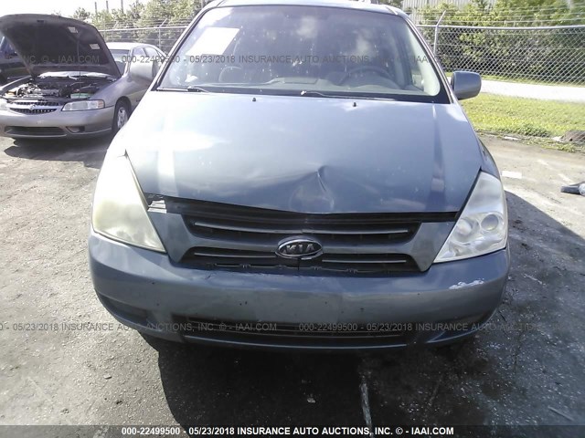 KNDMB233176106350 - 2007 KIA SEDONA EX/LX Light Blue photo 6