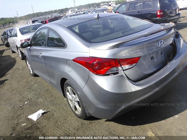 KMHDH6AE4DU012086 - 2013 HYUNDAI ELANTRA COUPE GS/SE GRAY photo 3