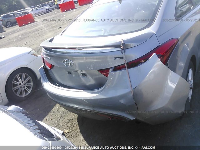 KMHDH6AE4DU012086 - 2013 HYUNDAI ELANTRA COUPE GS/SE GRAY photo 6