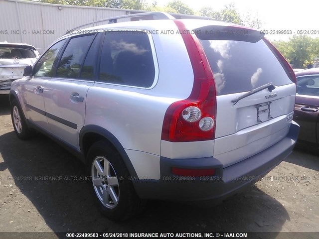 YV1CM59H441048733 - 2004 VOLVO XC90 SILVER photo 3