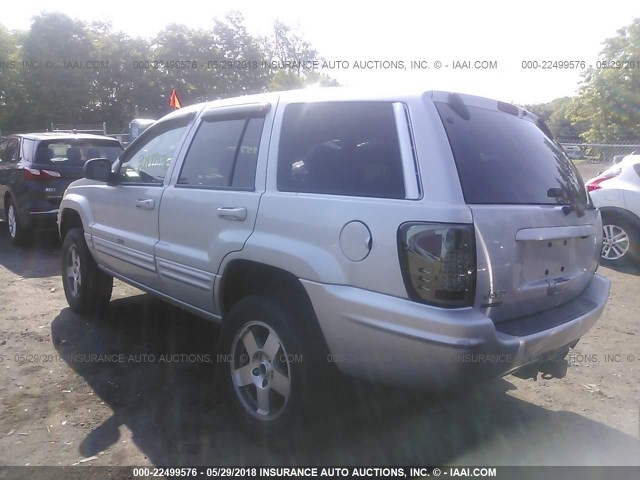 1J4GW58N24C208552 - 2004 JEEP GRAND CHEROKEE LIMITED SILVER photo 3