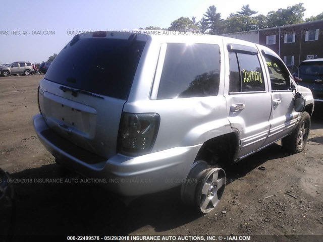 1J4GW58N24C208552 - 2004 JEEP GRAND CHEROKEE LIMITED SILVER photo 4