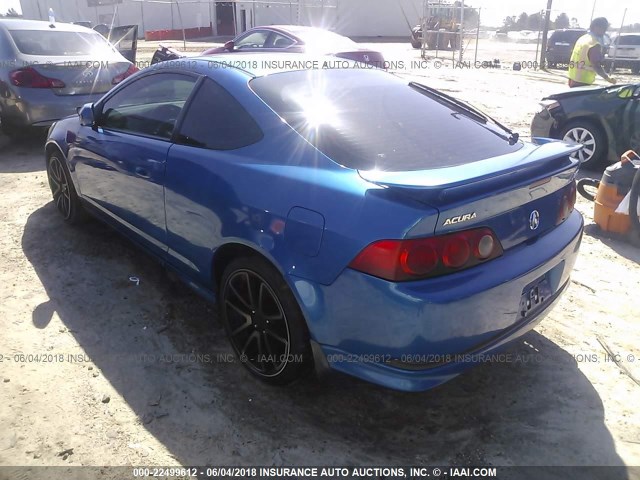 JH4DC54895S014267 - 2005 ACURA RSX BLUE photo 3