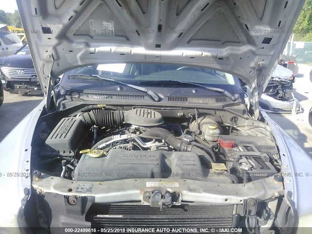 1B4HS48Z82F126630 - 2002 DODGE DURANGO SLT SILVER photo 10