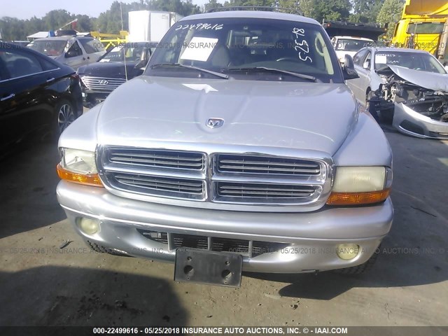 1B4HS48Z82F126630 - 2002 DODGE DURANGO SLT SILVER photo 6