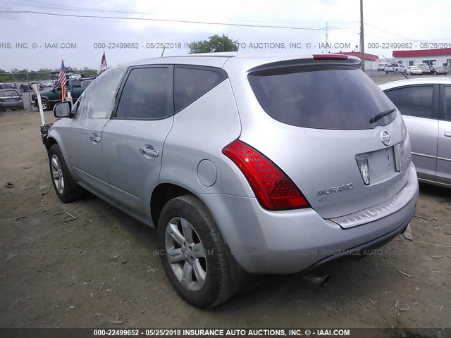 JN8AZ08TX6W419346 - 2006 NISSAN MURANO SL/SE/S SILVER photo 3