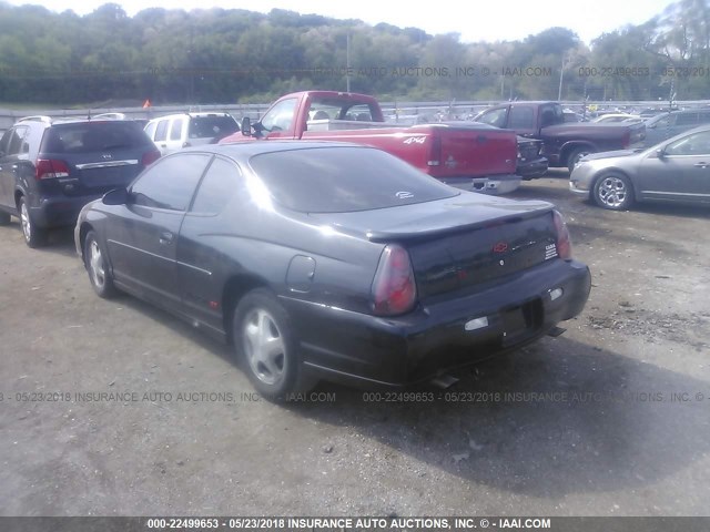 2G1WX15K829333151 - 2002 CHEVROLET MONTE CARLO SS 黑色 照片 3