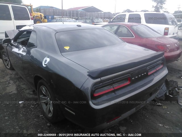 2C3CDZAGXFH707021 - 2015 DODGE CHALLENGER SXT GRAY photo 3