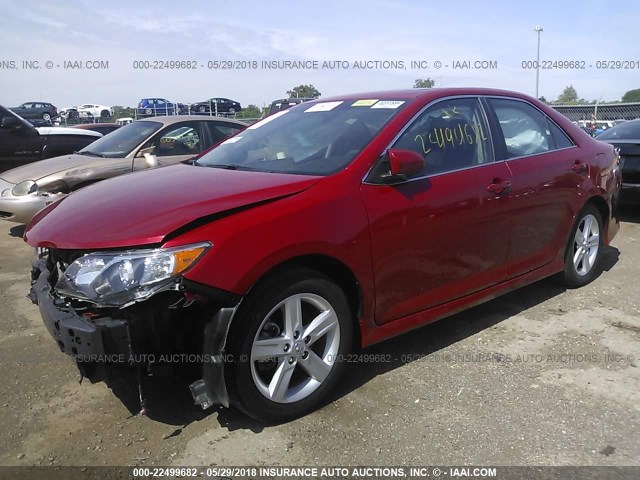 4T1BF1FK5EU855309 - 2014 TOYOTA CAMRY L/SE/LE/XLE 红色 照片 2