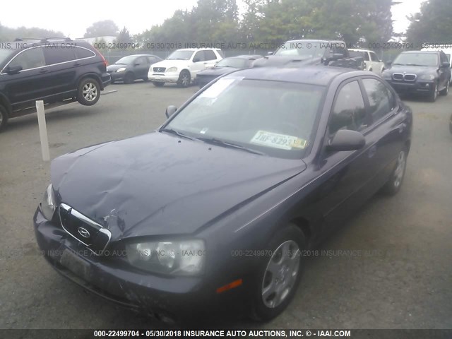 KMHDN45D53U610569 - 2003 HYUNDAI ELANTRA GLS/GT GRAY photo 2