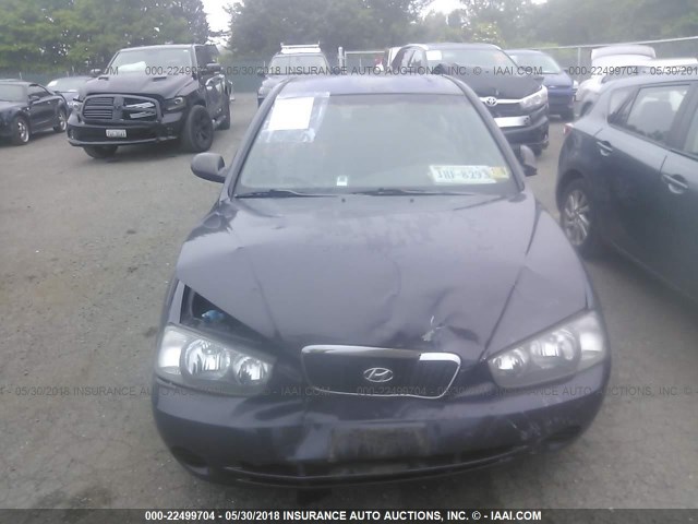 KMHDN45D53U610569 - 2003 HYUNDAI ELANTRA GLS/GT GRAY photo 6