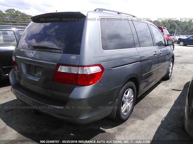 5FNRL38787B450489 - 2007 HONDA ODYSSEY EXL GRAY photo 4