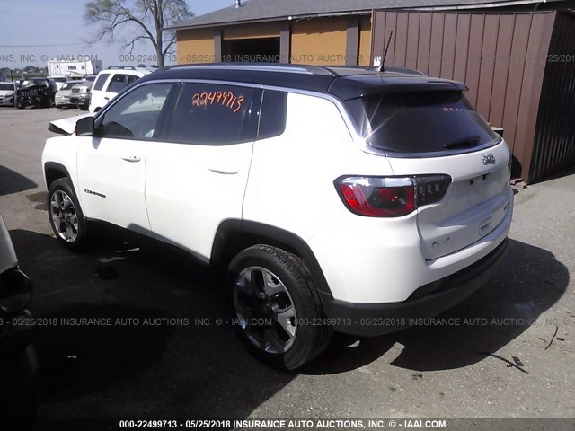 3C4NJDCB5JT212548 - 2018 JEEP COMPASS LIMITED WHITE photo 3