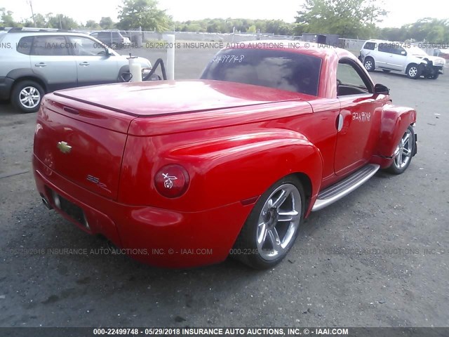 1GCES14P33B103113 - 2003 CHEVROLET SSR RED photo 4